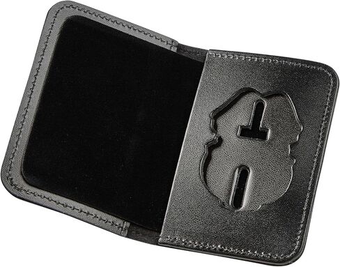 Perfect Fit LEOSA Credential Army MP Military Police Badge and ID Case Hidden Badge Bi-Fold Style Wallet (Cutout DK-464) Black Leather in Saudi Arabia