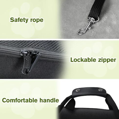 Pecute Expandable Cat Carrier, Portable and Foldable Pet Carrier with Seat Belt, Dog Carriers for Small Dogs, Great for Outdoor, Hiking, Camping in Kuwait