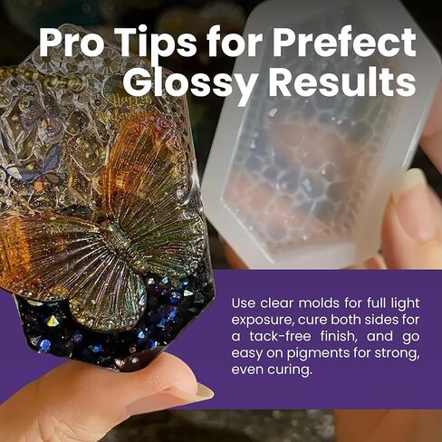 ألوميليت ألومي- UV 12 أونصة ، علاج سريع ، لمعان عالي ، راتنجات الأشعة فوق البنفسجية الصافية ، مثالية للحرف ، المجوهرات ، المظهر اللامع راتنج فورنج وطلاء ، مثالي لصيد الأسماك ، والوقايات in Kuwait