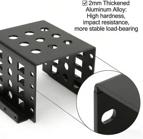 GLOGLOW 2.5 Inch HDD Mounting Rack, 2.5 Inch Hard Disk Drive Rack Strong Space Expansion Aluminum Alloy for 2.5 Inch IDE (Black) in Saudi Arabia