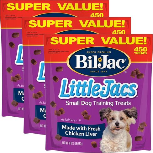 (8 Pack) Bil Jac Little Jacs Small Dog Treat, Liver, 10 Ounces each in Kuwait