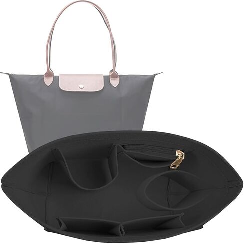 Lckaey Purse Organizer Insert for le pliage large Handbags Insert Organizer1012beige-L in Kuwait