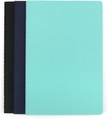 Soft Sided Journal Notebook 3 Pack - 5.6“x8.3" - Made of sustainable and excellent quality paper, simple, natural, portable and flexible design, , suitable for office, school (light purple&orange&red） in Saudi Arabia