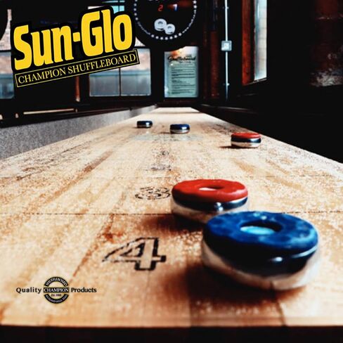 Sun-Glo Twin Pack of 2 Speed Shuffleboard Powder Wax with a Shuffleboard Sweep bundle option in Kuwait