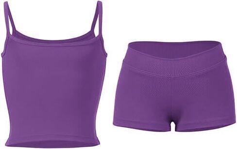 Active Set with camisole top and shorts for Dance, Gymastics, Yoga in Saudi Arabia