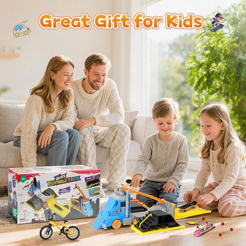 Ketiee Ultimate Finger Skateboard Ramps ، 16pcs skatepark skatepark kit مع 9 سلالم 5 ألواح التزلج شورتات صغيرة وحامل أكريليك مزيد in Kuwait