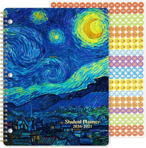 Student Planner 2025-2026 - July 2025 - June 2026 School Planner, 9" x 11", Weekly LessonPlanner, Twin- Wire Binding, Stickers, Perfect Organizer in Saudi Arabia