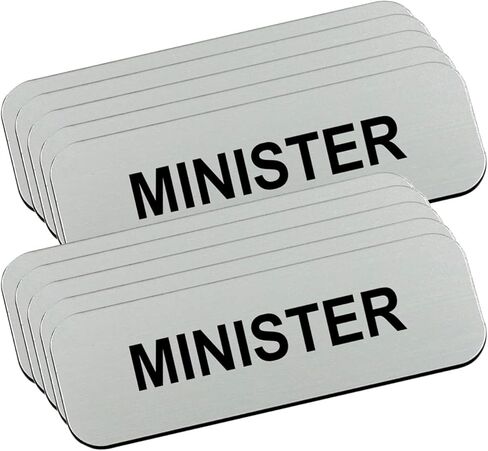 Minister 1 x 3" Name Tag, Brushed Gold (3 Pack) in Kuwait