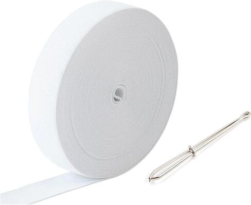 Tovyzalg Elastic Band for Sewing, White Width Flat Elastic Cord, Knit Bands for Sewing Waistband and Pants Waist, Elastic Bands Spool for Pants Elastic Waistband Sewing, Wide 0.59 Inch 13 Yard in Kuwait