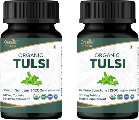 TULSI 120 Tablets | Holy Basil (Tulsi) | USDA Organic Certified | Organic and Natural 120tab in Kuwait