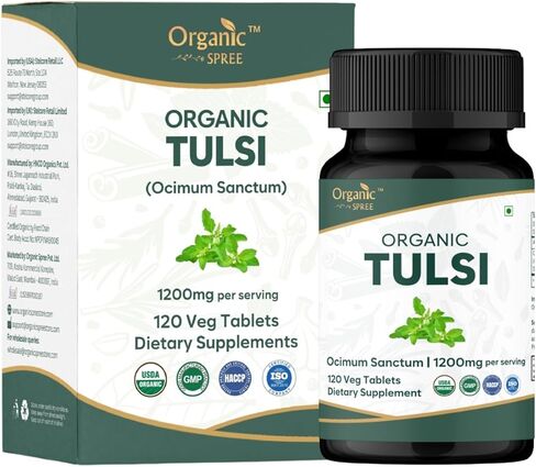 TULSI 120 Tablets | Holy Basil (Tulsi) | USDA Organic Certified | Organic and Natural 120tab in Kuwait