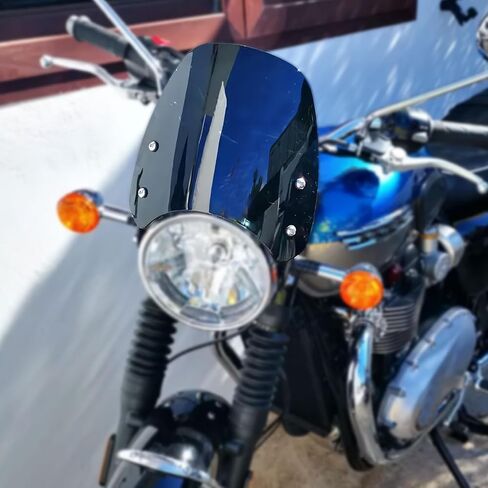 Motorcycle Flyscreen Windshield Windscreen Front Fairing fit for Trium-ph Bonneville T100 T120 T 100 T 120 Accessories Wind Deflectors (Black Smoke) in Kuwait