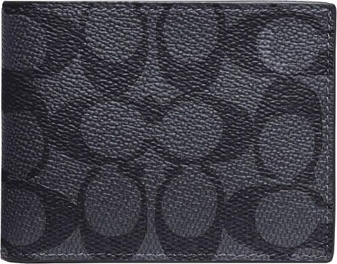 Coach Men's Slim Billfold Wallet with Sketch Print Accessory-Travel, Black Multi in Kuwait