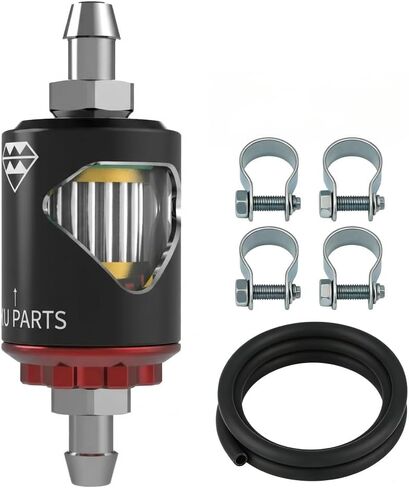 Motorcycle Fuel Filter, Fuel Filter CocoMocart Universal 1/4 inch Metal Gasoline Inline Fuel Filters with Magnet for Below 600cc Motorcycles Street Bike in Kuwait