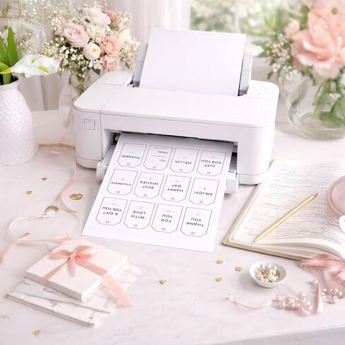 60 ملصق ورق علامات تعليق، 3 × 1.75 بوصة، للهدايا أو التغليف، بني كرافت للطابعات النافثة للحبر أو طابعات الليزر in Kuwait