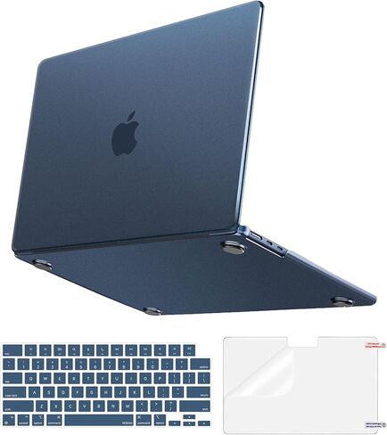 MOSISO Compatible with MacBook Air 13 inch Case 2025 2024 2023 2022 M4 A3240 M3 A3113 M2 A2681,100% Match Official Color,Slim Hard Case&Keyboard Cover&Screen Film for MacBook Air 13.6, Midnight Clear in Kuwait