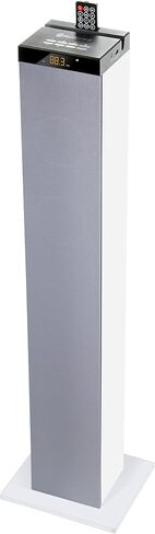 GOgroove Bluetooth Tower Speaker with Subwoofer Built in - Floorstanding Home Speaker with Powerful Bass and Dual Drivers, 120W Peak Power, MP3 3.5mm Aux, USB 2.0 Port Flash Drive, FM Radio (Single) in Saudi Arabia
