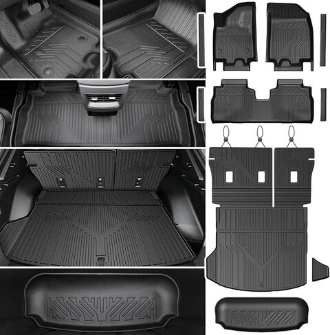 Floor Mats Set Cargo Mat for 2025 Chevrolet Chevy Equinox/GMC Terrain Car Mat Accessories(Not for EV), All Weather TPE Trunk Cargo Liner Door Sill Protectors for LT RS ACTIV(Floor Mat Set) in Kuwait