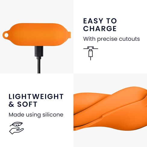 حافظة kwmobile متوافقة مع حافظة JBL Wave Buds - حامل غطاء سيليكون لسماعات الأذن - أسود in Kuwait