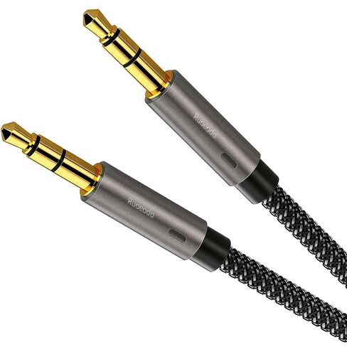 Ruaeoda Aux Cord 3 ft, 3.5mm Audio Cable Male to Male Stereo Hi-Fi Sound Nylon Braided aux to aux 1/8 Cable for Headphones Car Home Stereos Speakers Tablets in Kuwait