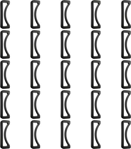 1 Inch Plastic Webbing Keeper - Black End Clip Strap Keeper Securely Holds Multiple Pieces of Webbing - 10 Pack in Saudi Arabia