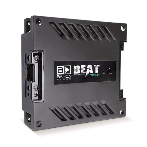 Banda 1-Channel Vehicle Audio Amplifier - 3000 Watts High-Powered Mono Bass Amplifier w/Subsonic Filter and Low Pass Filter Stable at 1 ohm, LED Indicators, Sound Specialization - BANDA BEAT3001 in Kuwait