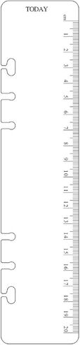 A6 A5 6 Holes Binder File Folder Organizer Slide-In Plastic Bookmark Dividers Ruler (Clear1, A6) in Kuwait
