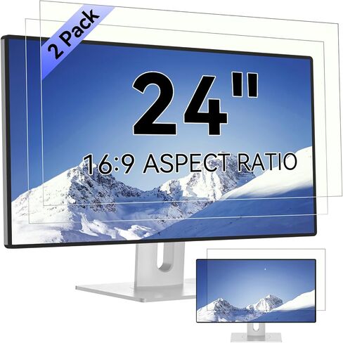 2-Pack 15.6 Inch Anti Blue Light Screen Protector, 15" Laptop Screen Protector Blue Light Blocking with 16:9 Resolution, Reduce Eye Strain Matte anti glare screen protector 15.6 inch in Kuwait