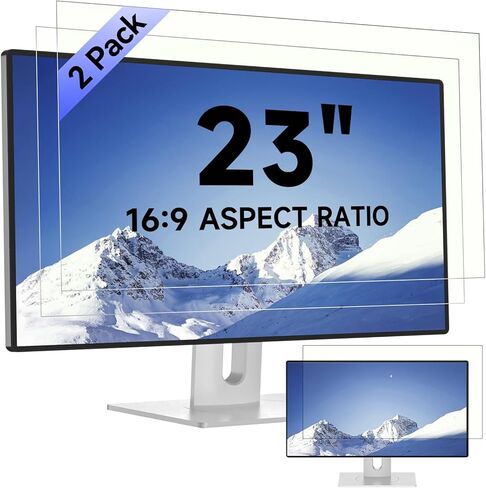 2-Pack 15.6 Inch Anti Blue Light Screen Protector, 15" Laptop Screen Protector Blue Light Blocking with 16:9 Resolution, Reduce Eye Strain Matte anti glare screen protector 15.6 inch in Kuwait