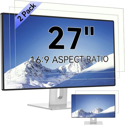 2-Pack 15.6 Inch Anti Blue Light Screen Protector, 15" Laptop Screen Protector Blue Light Blocking with 16:9 Resolution, Reduce Eye Strain Matte anti glare screen protector 15.6 inch in Kuwait