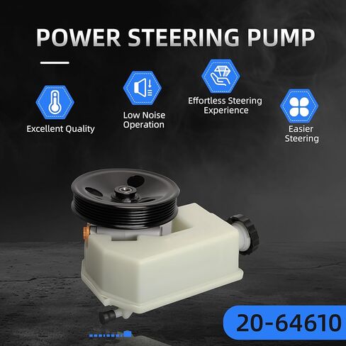 20-64610 Power Steering Pump with Pulley, Compatible With Jeep Liberty 2002-2006 For V6-3.7L Only, Replace # 96-64610 52088710AA 52088710AD 53013493AA 4892371AA 733-75141 in Kuwait