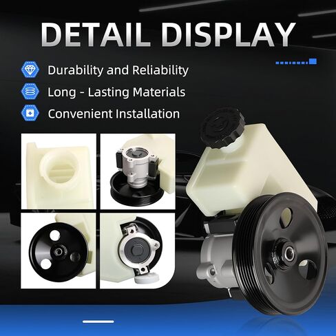 20-64610 Power Steering Pump with Pulley, Compatible With Jeep Liberty 2002-2006 For V6-3.7L Only, Replace # 96-64610 52088710AA 52088710AD 53013493AA 4892371AA 733-75141 in Kuwait
