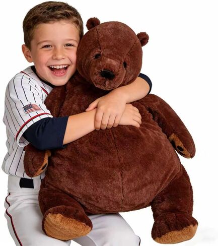 100cm/39.3 Inch DjungelskogBear, Bear Toy Stuffed Animal Plush Doll, Huggable and Cuddly Brown Teddy Bear Plush Toy, Great Gift for Kid Boy,Girl&Girlfriend (39.3 Inch) in Kuwait