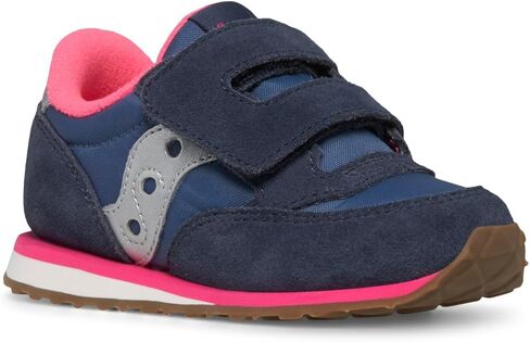 Saucony Baby Jazz Hook & Loop Sneaker, Grey/Silver/Pink, 11.5 US Unisex Little Kid in Saudi Arabia
