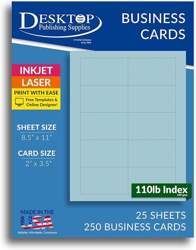 Rocket Red 65lb Business Cards - 25 Sheets / 250 Business Cards in Saudi Arabia