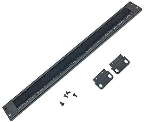 Jingchengmei 2 Pack-1U Disassembled Rack Mount Cable Management Panel with Brush for Cable Entry for 19-Inch Rack or Cabinet Black (BF01UAB2PC) in Kuwait
