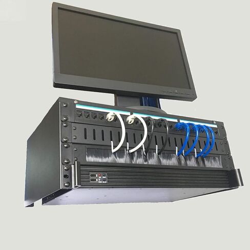 Jingchengmei 2 Pack-1U Disassembled Rack Mount Cable Management Panel with Brush for Cable Entry for 19-Inch Rack or Cabinet Black (BF01UAB2PC) in Kuwait