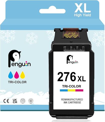 Penguin 276XL Color Ink Cartridge Replacement for Canon CL-276 for PIXMA TS3722 TS3720 TR4720 TR4722 TR4725 TS3500 TS3522 TS3520 Printers for Canon 276 XL Color Ink Cartridge Cannon 276XL in Kuwait