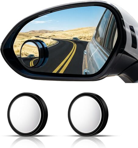 مرآة البقعة العمياء ، 2 "جولة HD Glass 360 ° زاوية عريضة مرآة أعمى قابلة للتعديل ، 2pcs مرآة دببة للسيارات للسيارات سيارة الدفع الرباعي والشاحنات in Kuwait