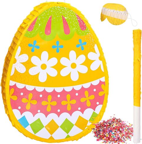 Sratte Bunny Piñata Kit with Blindfold, Banging Stick and Confetti Rabbit Piñata for Animal Theme Party Birthday Party Decoration in Saudi Arabia