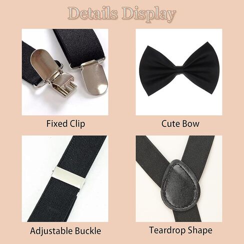 FGSS Boy-Girl Classic-Suspender - Kids Y-Shape Elastic Adjustable Back Braces with Bow for Pants in Saudi Arabia