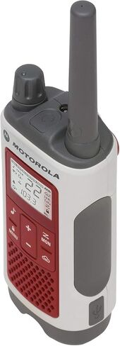 Motorola Solutions, Portable FRS, T482, Talkabout, Two-Way Radios, Red Cross, Emergency Preparedness, Rechargeable, 22 Channel, 35 Mile, White W/Red, 2 Pack in Saudi Arabia