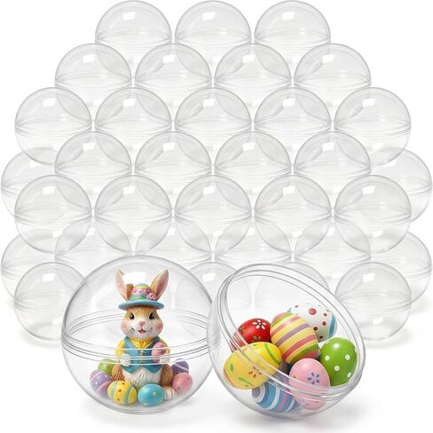 50pcs Easter Gumball Vending Machine Capsules: 1.5 inches Empty Gumball Round Capsules Fillable Claw Machines Balls Plastic Containers for Easter Prizes Party Favors in Saudi Arabia