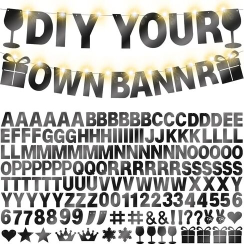 167pcs DIY Glitter Thualizable Banner Kit مخصص لافتات عيد ميلاد سعيد لافتات عيد ميلاد بما في ذلك ديكور لافتة مخصصة لعيد الميلاد مستلزمات عيد ميلاد استحمام عيد ميلاد (Glitter Gold in Kuwait