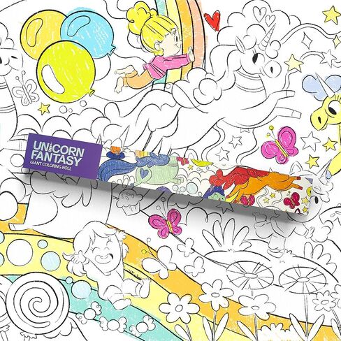 Mermaid Underwater 30ft Roll Coloring Roll for Kids - Crazy Little Books Fun Arts & Crafts Kit - Preschool Educational Motor Motor Markets & Creativity Development in Kuwait