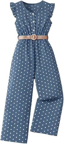 الفتيات غير الرسمي حافة الكشكش حافة بلا أكمام البولكا نقطة النبضات الأزياء غلاف الأكمام in Kuwait