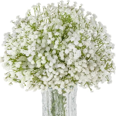 Sukh 10PCS Baby Breath Artificial Flowers Fake Babys Breath Gypsophila Flowers Bulk Realistic Artificial Flowers Bouquet Flores Artificiales para Decoracion for Wedding Party Home Decoration in Kuwait