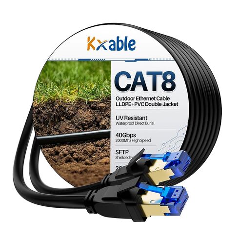 Cat 7 Ethernet Cable 50 Feet, Long High Speed Internet Cord, CAT7 RJ45 LAN Network Cable, Triple Shielding SFTP 10Gbps 600Mhz Patch Cable, Compatible with CAT6A CAT6 CAT5E CAT5 Cable in Saudi Arabia
