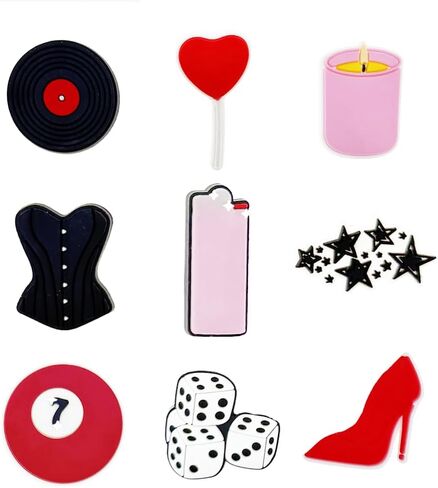 10PCS Coquette Shoe Charms,Coquette Girly Bow Aesthetic Charms for Shoe Decoration,Gifts for Girls, Adults in Saudi Arabia