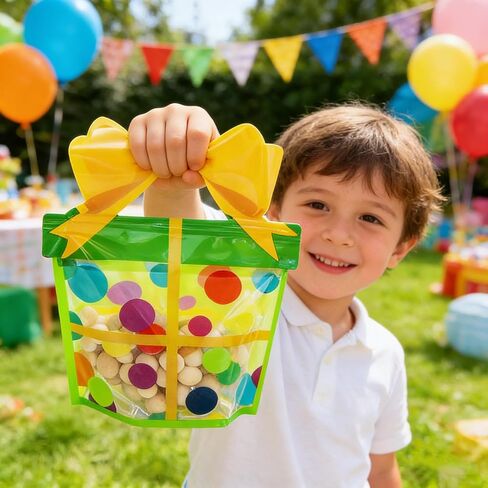 W Wintming 60pcs Butterfly Party Party Forms مع نافذة واضحة ومقبض - قفل الرمز البريدي يقف على رائحة الأكياس الصالحة لختم الهدايا (30) in Kuwait